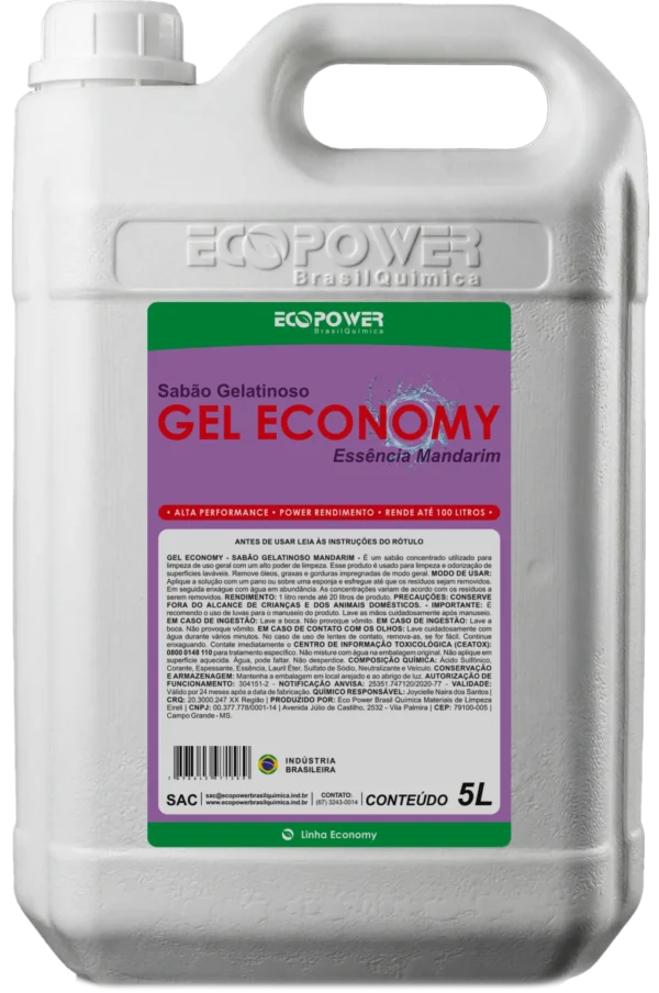 Detergente Gelatinoso Mandarim 5 Lts