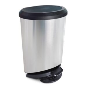 Lixeira Plastica Pedal 20LTS Label Inox