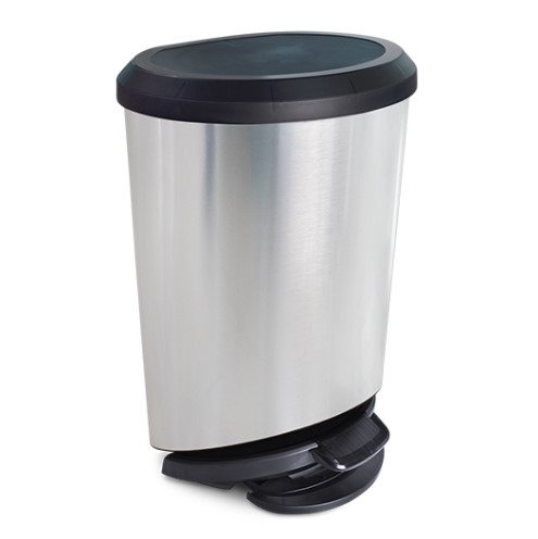 Lixeira Plastica Pedal 20LTS Label Inox