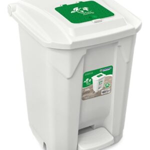 Lixeira 60LTS Pedal/roda/click Bco Eco