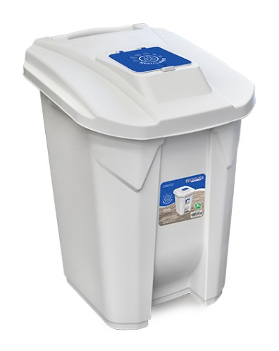 Lixeira 120LTS Tp Click Bco Reciclavel