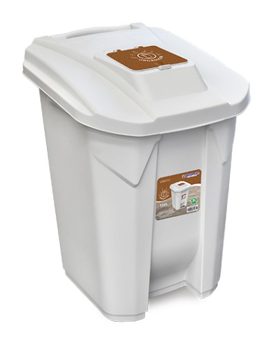 Lixeira 120LTS Tp Click Bco Organico
