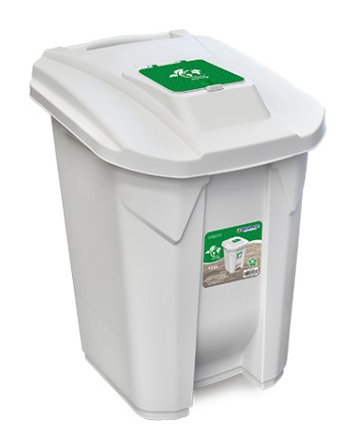 Lixeira 120LTS Tp Click Bco Eco