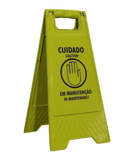 Placa Sinalizadora Cuidado Em Manutencao