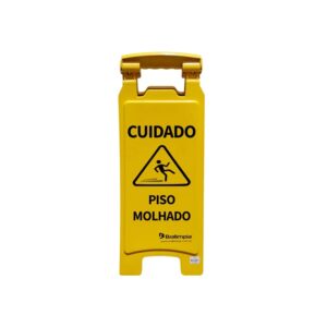 Placa Sinal Cuidado Piso Molhado(pt/ing)