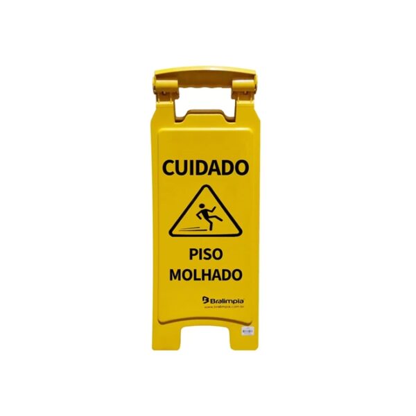 Placa Sinal Cuidado Piso Molhado(pt/ing)