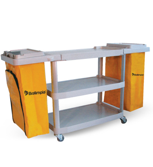 Carro Extra Ii 2 Bolsas Amarela S/fech