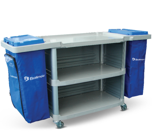 Carro Extra Ii 2 Bolsas Azul C/fech Late