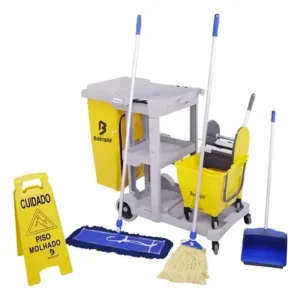 Carrinho Funcional Com Kit De Limpeza