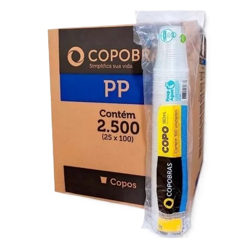 Copo 180ml Transp PP 100UN