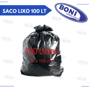 Saco Lixo Vermel 100L Alto 75*100*0,06 100UN