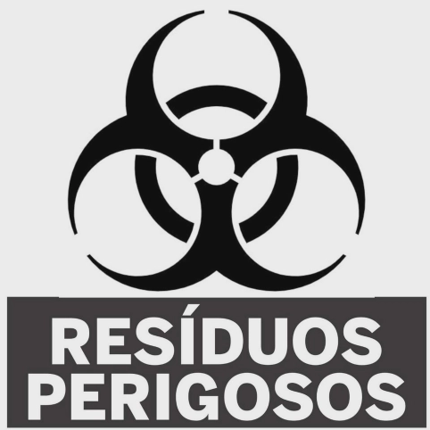 Adesivo Residuos Perigosos Preto