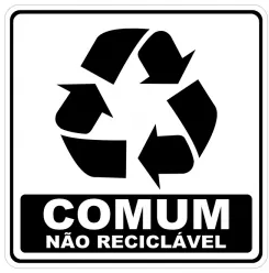 Adesivo Lixo Molhado Preto