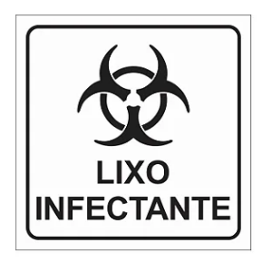 Adesivo Lixo Infectante Preto
