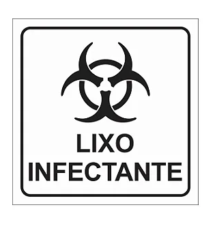Adesivo Lixo Infectante Preto