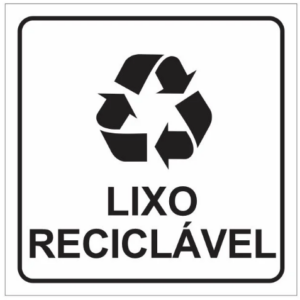 Adesivo Lixo Seco Preto