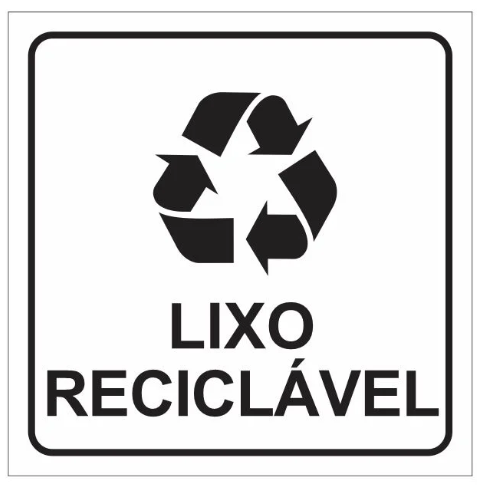 Adesivo Lixo Seco Preto