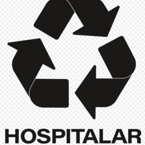 Adesivo Lixo Hospitalar Preto