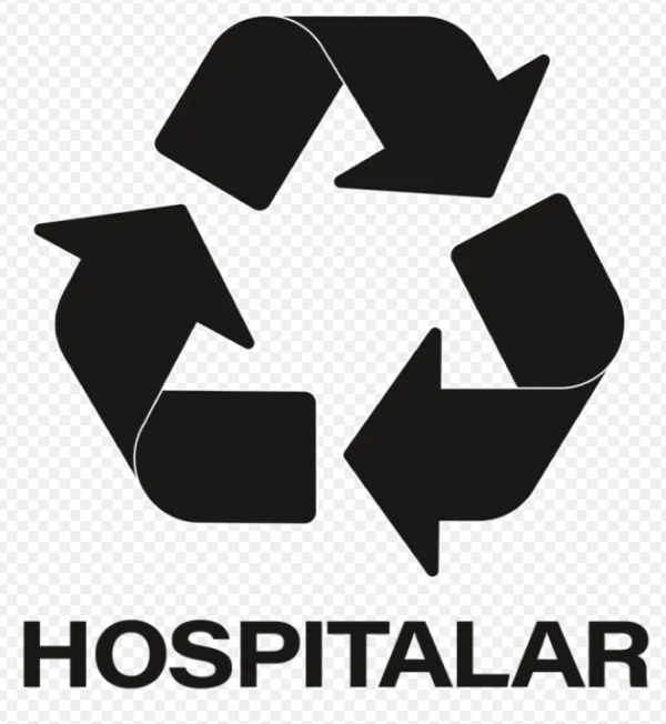 Adesivo Lixo Hospitalar Preto