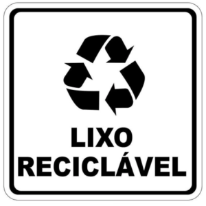 Adesivo Lixo Reciclavel Branco