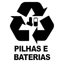 Adesivo Pilhas Baterias Preto