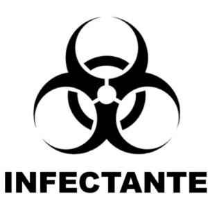 Adesivo Lixo Infectante Preto Grande