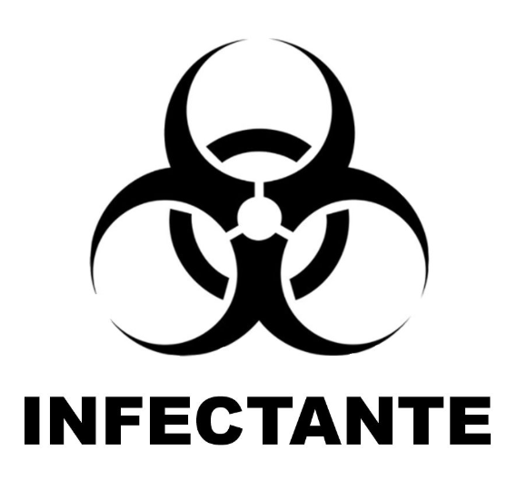 Adesivo Lixo Infectante Preto Grande