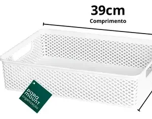 Cesto Organizador Branco 39*27*7,5CM