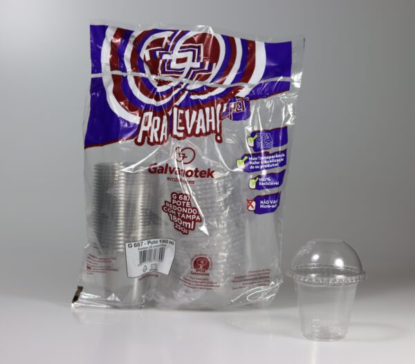 Kit Pote 180ml Tp Bolha 25UN G687/600sf