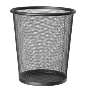 Cesto P/ Lixo Metal 8LTS Aramado Preto