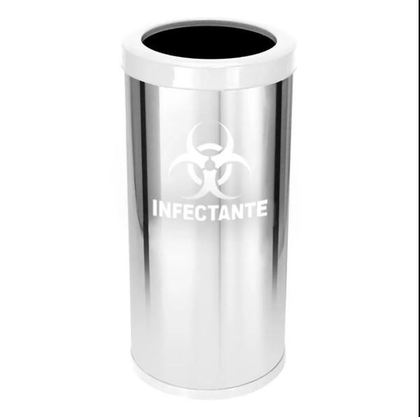 Lix Inox 24*50 Aro Branco Plast 22 Lts