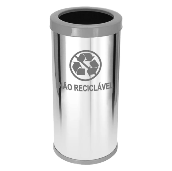 Lix Inox 24*50 Aro Cinza Plast 22 Lts