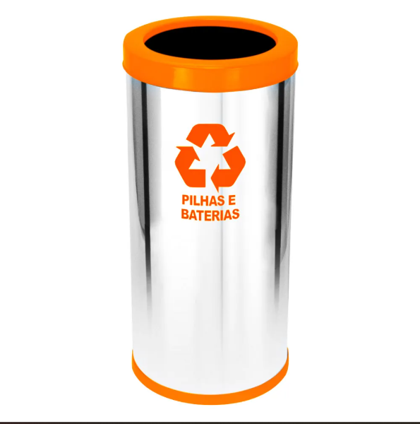 Lix Inox 24*50 Aro Laranja Plast 22 Lts