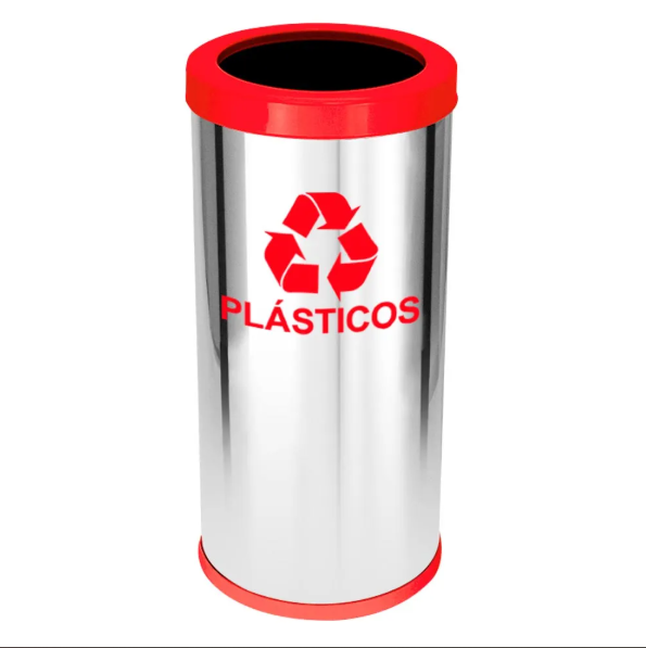 Lix Inox 24*50 Aro Vermelho Pla 22 Lts