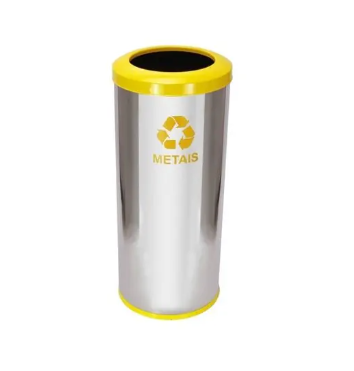 Lix Inox 30*70 Aro Amarelo 50 Lts