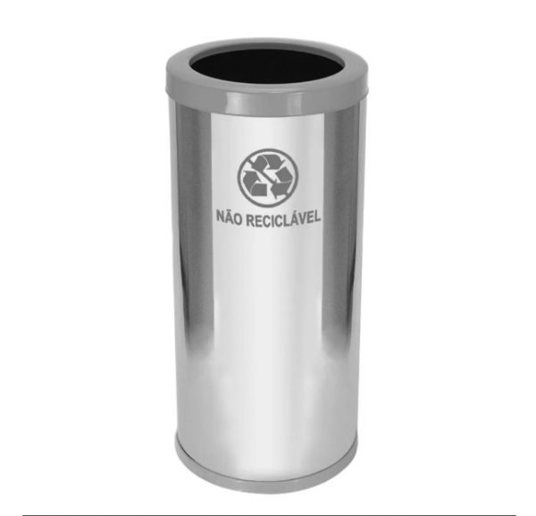 Lix Inox 30*70 Aro Cinza 50 Lts