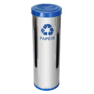Lix Inox 30*70 C/tp Meia Esf 50LT Az