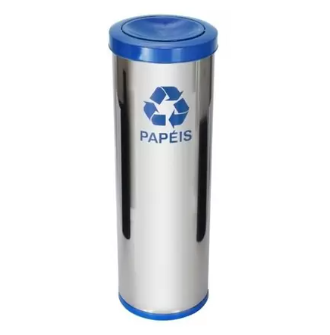 Lix Inox 30*70 C/tp Meia Esf 50LT Az