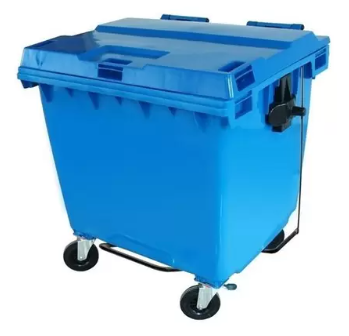 Conteiner C1000paz 1000L Roda C/pedal Az