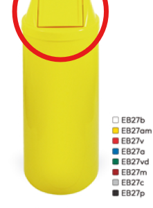 Tampa Vai/vem Amarelo Lix 50LT