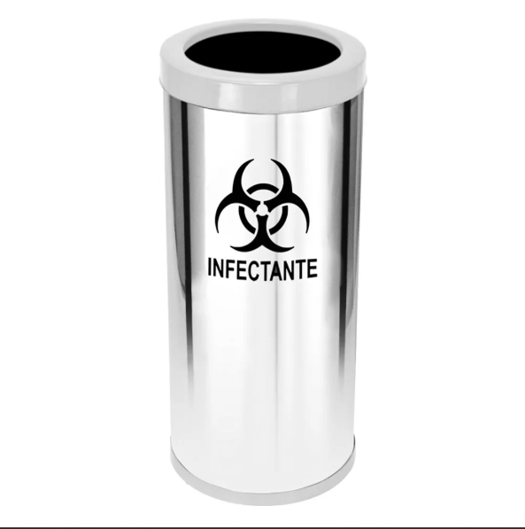 Lix Inox 30*70 Aro Branco 50 Lts