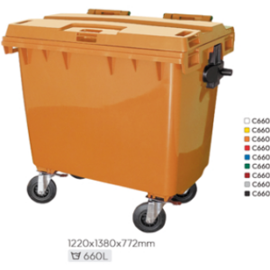 Conteiner C660vd 660L C/roda S/pedal Vd