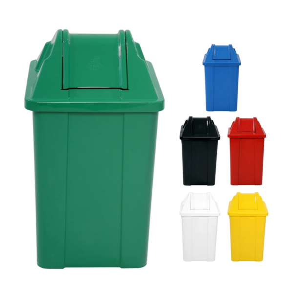 Tampa Cesto Quad 60L Vai-vem Cinza