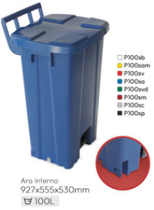 Haste Do Pedal Lixeira 100LT P100