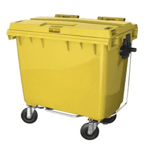 Conteiner 1000LT C/roda S/pedal Amarelo
