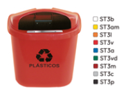 Cesto Col Sel S/ Poste 40L Pt Haste Plas