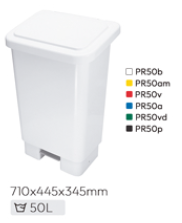 Cesto 50LT Pedal Plast Retang Bc