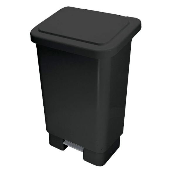 Cesto 50LT Pedal Plast Retang Pt