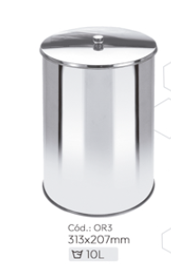 Lix Office Red C/tampa Inox 10LT