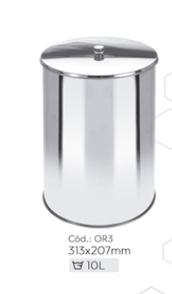 Lix Office Red C/tampa Inox 10LT